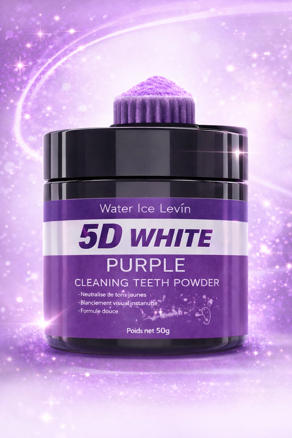 Poudre Blanchissante Dents Sans Sulfate - Blanchiment Naturel 5 Jours 50g