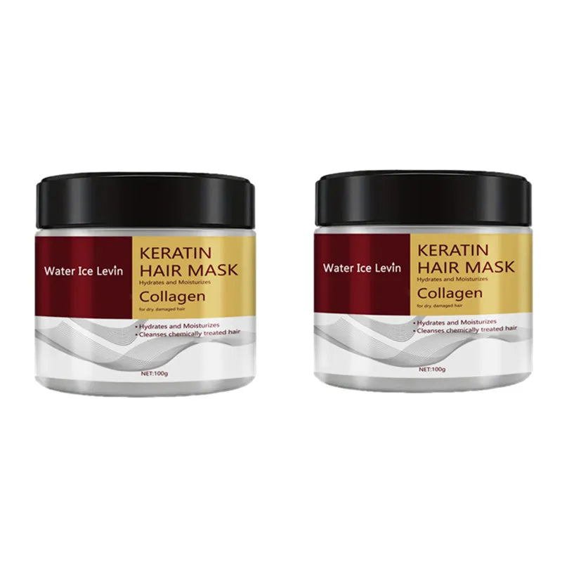 Masque Capillaire Réparateur - Kératine Collagène Cheveux Abîmés 100g