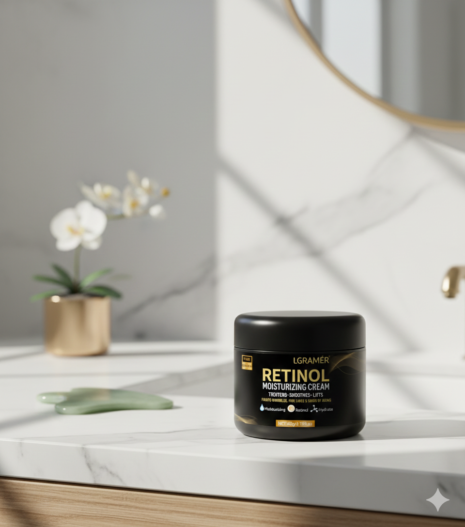 Crème hydratante au rétinol pour le visage (hommes) - Anti-rides, anti-âge