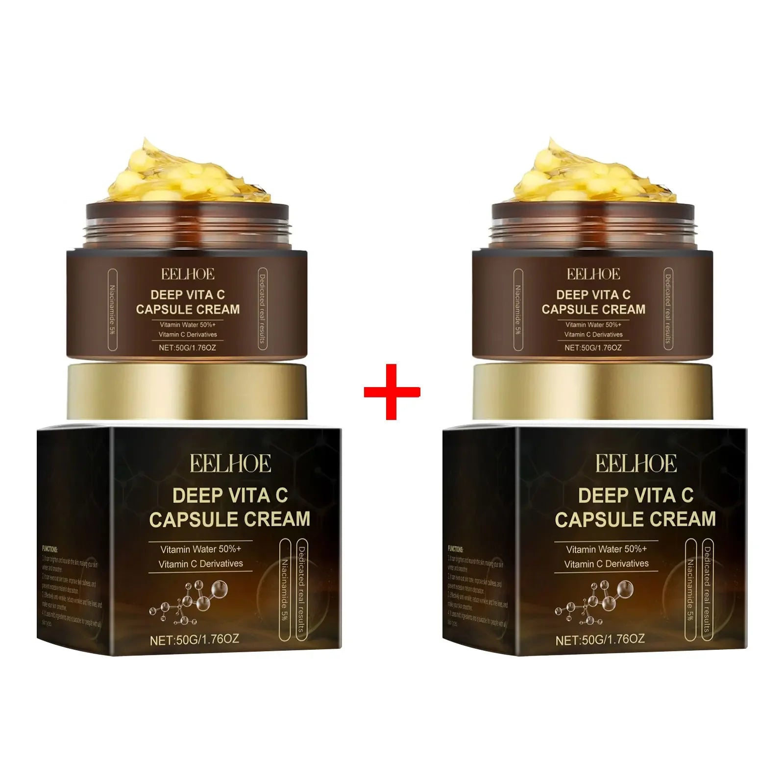 Crème visage en capsules de vitamine C