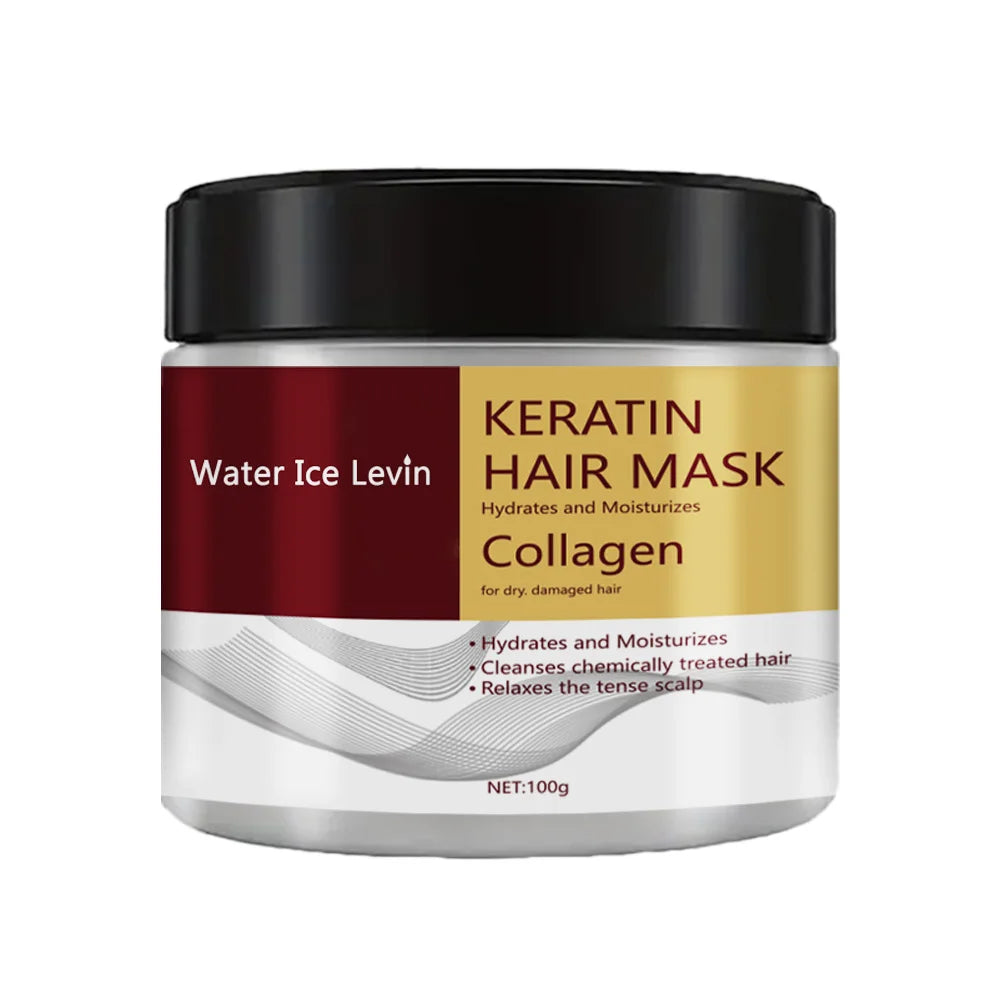 Masque Capillaire Réparateur - Kératine Collagène Cheveux Abîmés 100g