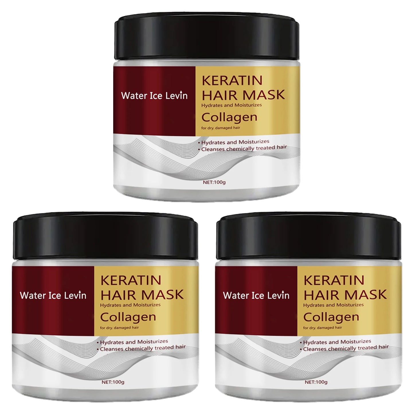 Masque Capillaire Réparateur - Kératine Collagène Cheveux Abîmés 100g