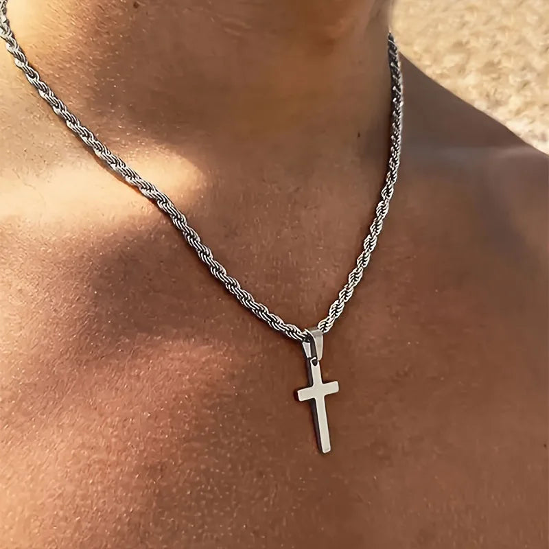 Nouveau collier pendentif croix