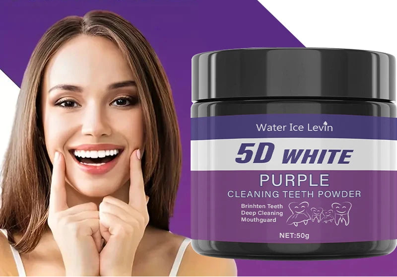 Poudre Blanchissante Dents Sans Sulfate - Blanchiment Naturel 5 Jours 50g