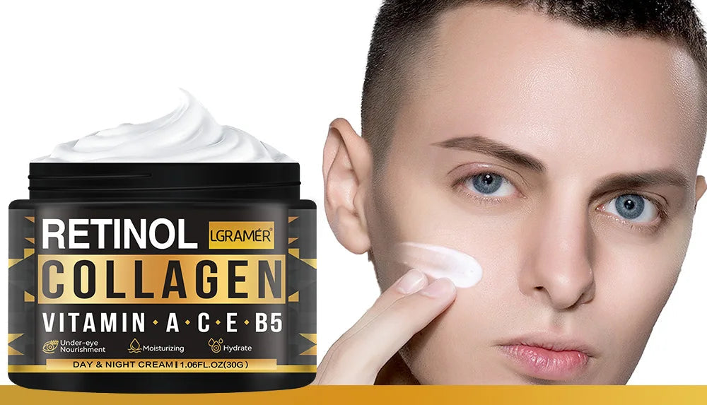 Crème visage au rétinol et collagène pour hommes&nbsp;