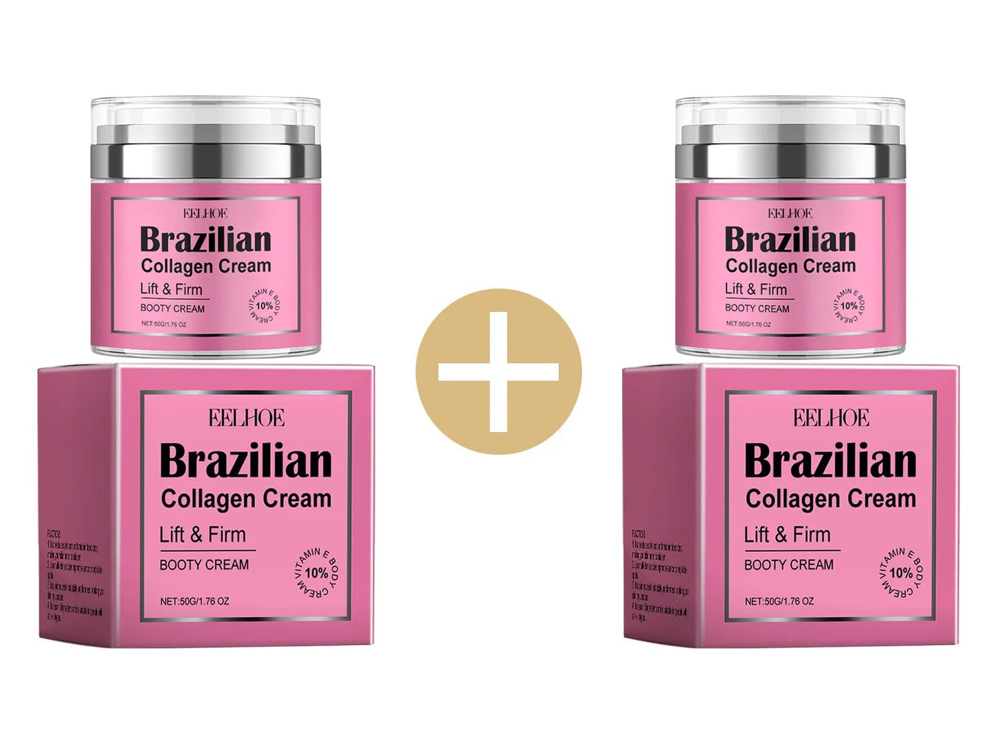 Crème Brazilian Collagène 10% - Lift Galbe Fessiers Raffermissant 56g