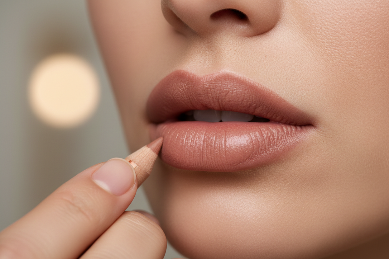 Crayon Contour Lèvres Mat Professionnel - Texture Velours Longue Tenue