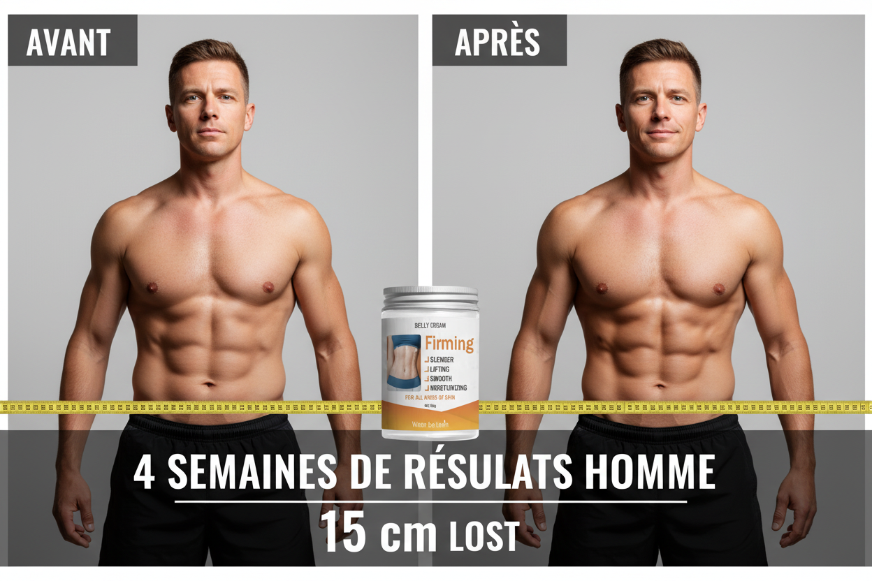 Avant Après homme - 4 semaines de résultats