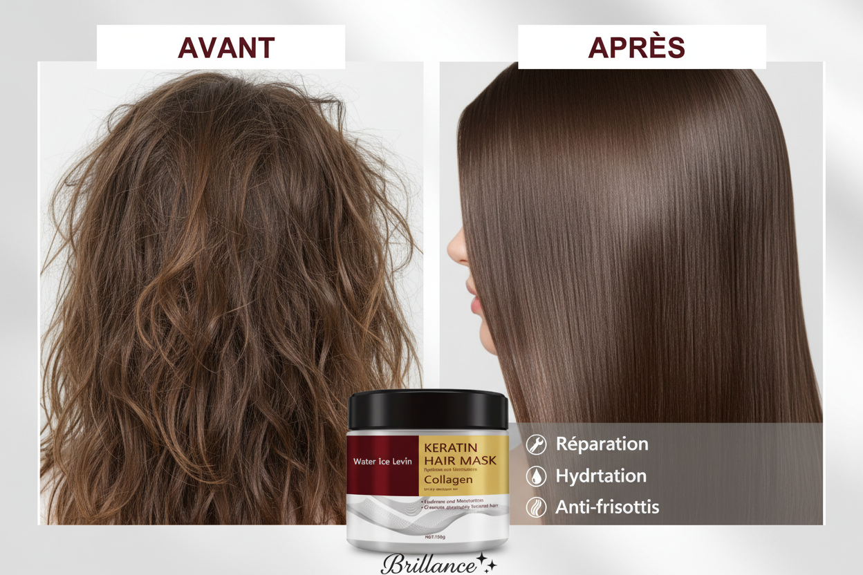Avant après réparation cheveux