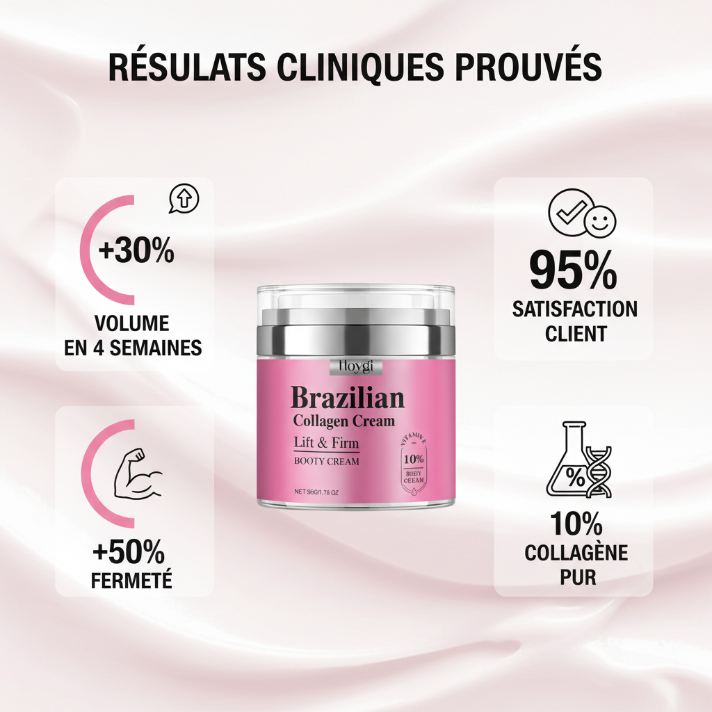 Crème Brazilian Collagen - Lift & Galbe Fessiers 10% Collagène 56g
